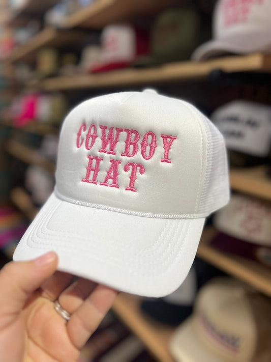 Cowboy Hat | Trucker White