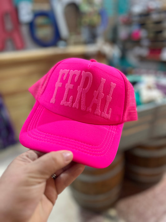 Feral Pink on Pink | Trucker Hot Pink