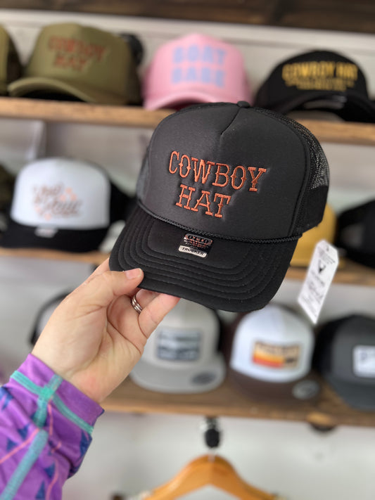 Cowboy Hat | Black Trucker